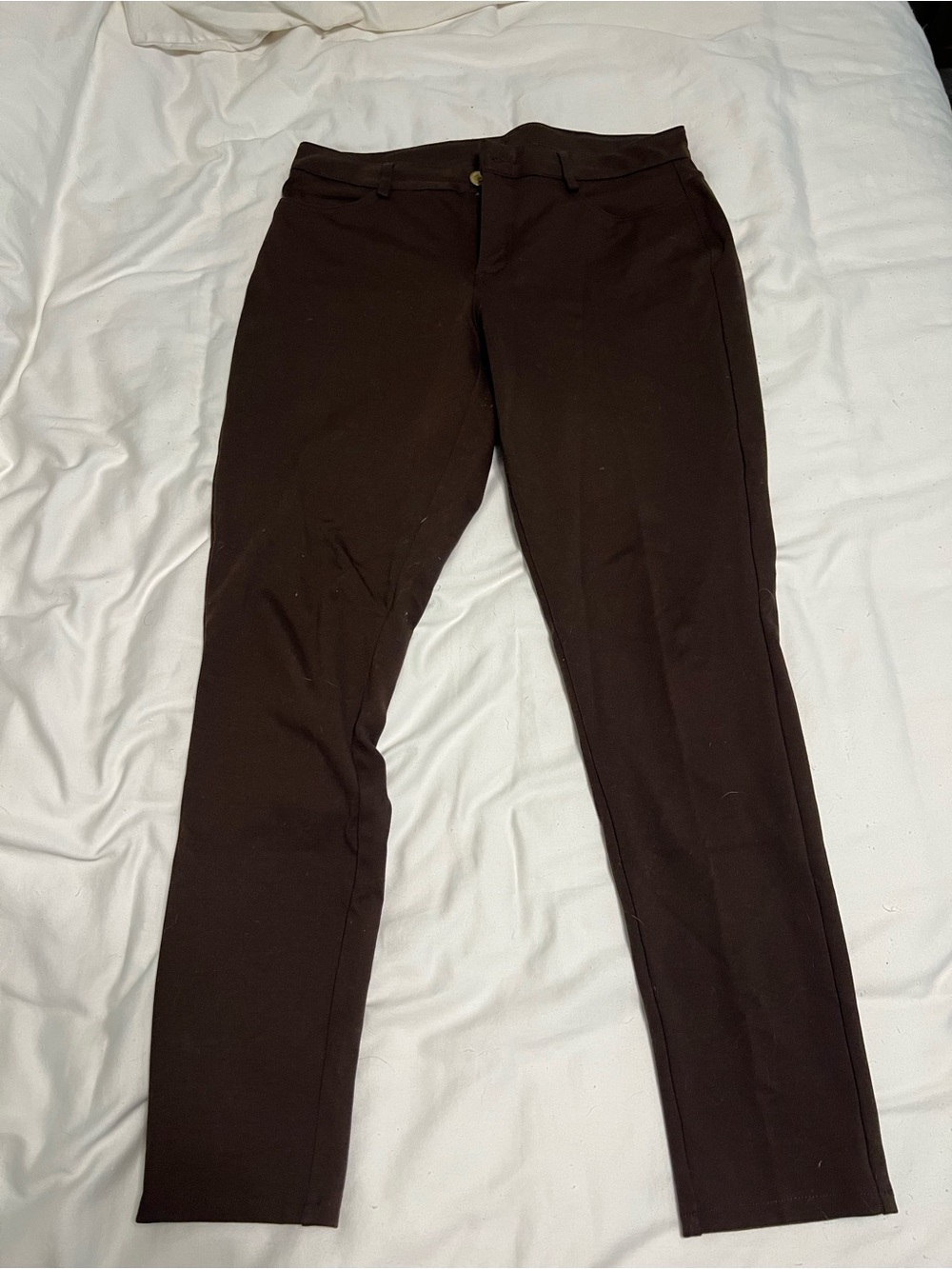 MICHAEL Michael‎ Kors Dark Brown Mid-Rise Pants